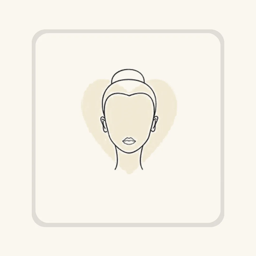 Illustration : visage en cœur