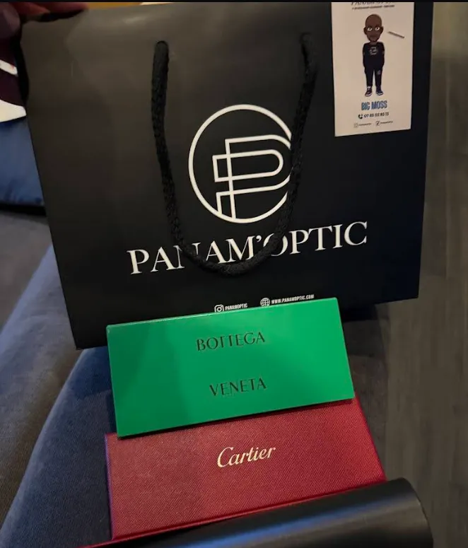Sac Panam'Optic et étuis Bottega Veneta et Cartier